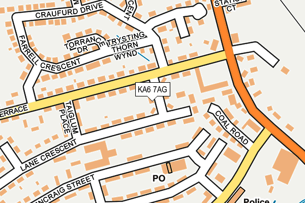 KA6 7AG map - OS OpenMap – Local (Ordnance Survey)