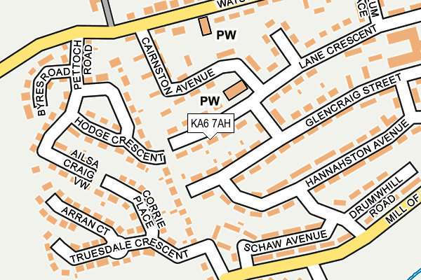 KA6 7AH map - OS OpenMap – Local (Ordnance Survey)