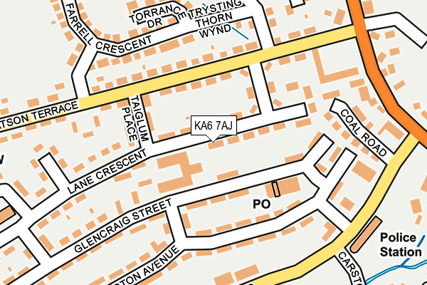 KA6 7AJ map - OS OpenMap – Local (Ordnance Survey)
