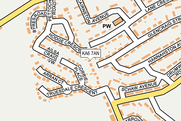 KA6 7AN map - OS OpenMap – Local (Ordnance Survey)
