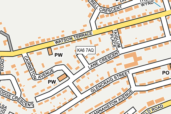 KA6 7AQ map - OS OpenMap – Local (Ordnance Survey)