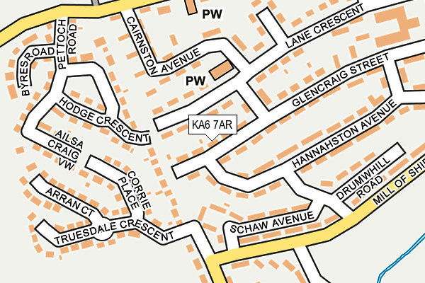 KA6 7AR map - OS OpenMap – Local (Ordnance Survey)