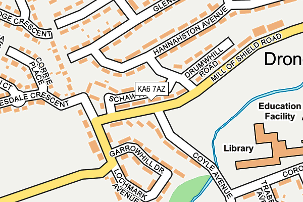 KA6 7AZ map - OS OpenMap – Local (Ordnance Survey)