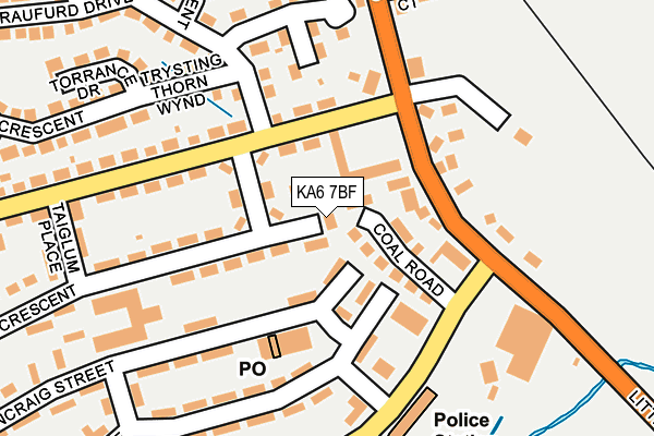 KA6 7BF map - OS OpenMap – Local (Ordnance Survey)