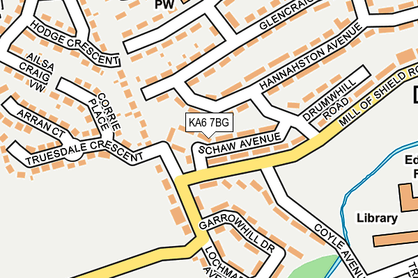 KA6 7BG map - OS OpenMap – Local (Ordnance Survey)