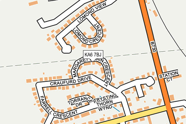 KA6 7BJ map - OS OpenMap – Local (Ordnance Survey)
