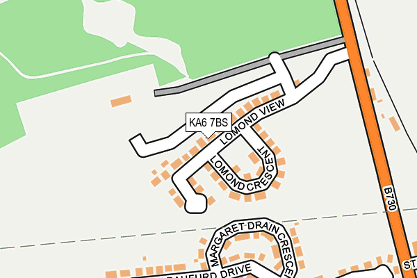 KA6 7BS map - OS OpenMap – Local (Ordnance Survey)
