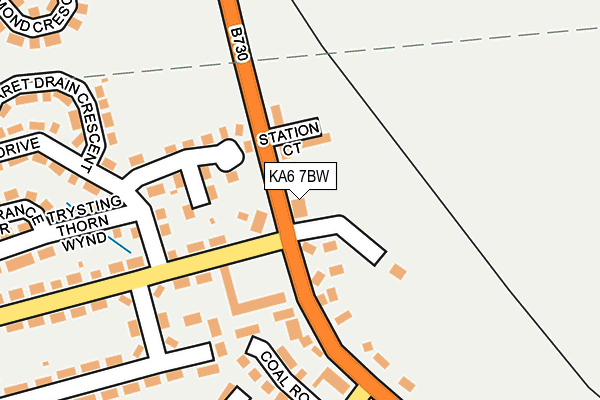 KA6 7BW map - OS OpenMap – Local (Ordnance Survey)