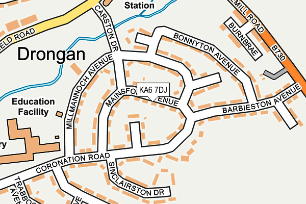 KA6 7DJ map - OS OpenMap – Local (Ordnance Survey)