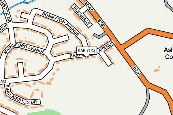 KA6 7DQ map - OS OpenMap – Local (Ordnance Survey)