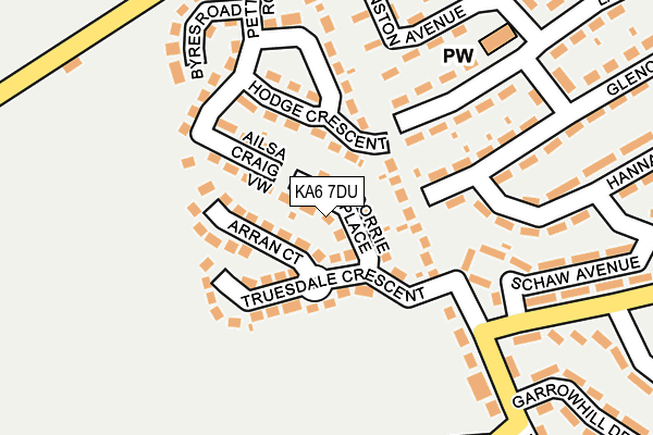 KA6 7DU map - OS OpenMap – Local (Ordnance Survey)