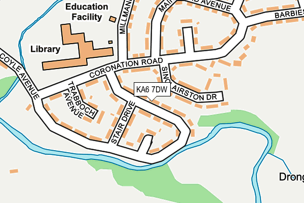 KA6 7DW map - OS OpenMap – Local (Ordnance Survey)