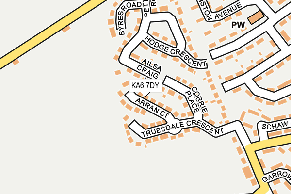 KA6 7DY map - OS OpenMap – Local (Ordnance Survey)