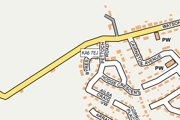 KA6 7EJ map - OS OpenMap – Local (Ordnance Survey)