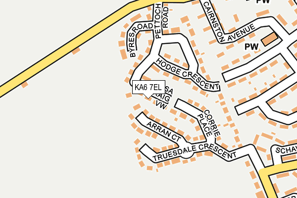 KA6 7EL map - OS OpenMap – Local (Ordnance Survey)