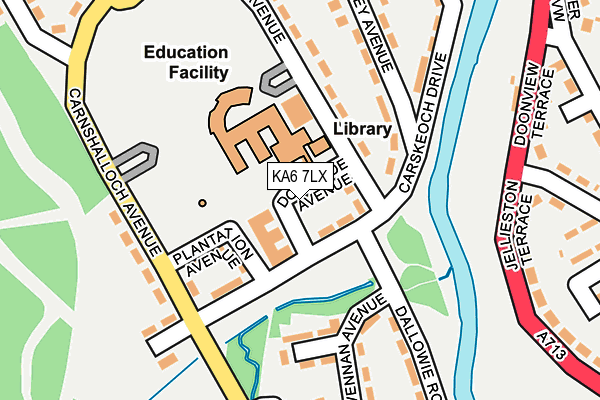 KA6 7LX map - OS OpenMap – Local (Ordnance Survey)