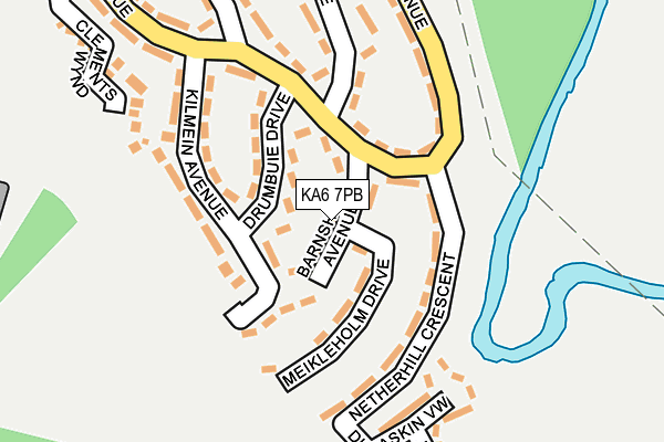 KA6 7PB map - OS OpenMap – Local (Ordnance Survey)