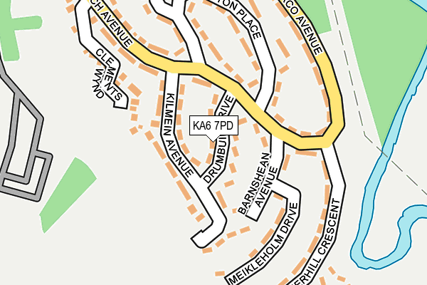 KA6 7PD map - OS OpenMap – Local (Ordnance Survey)