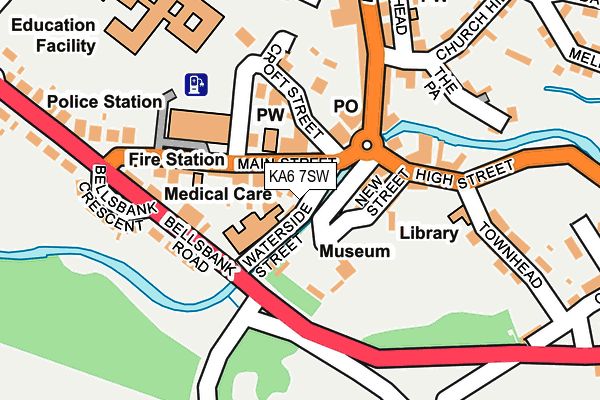 KA6 7SW map - OS OpenMap – Local (Ordnance Survey)