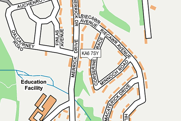 KA6 7SY map - OS OpenMap – Local (Ordnance Survey)