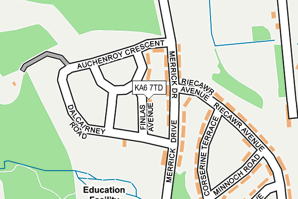 KA6 7TD map - OS OpenMap – Local (Ordnance Survey)