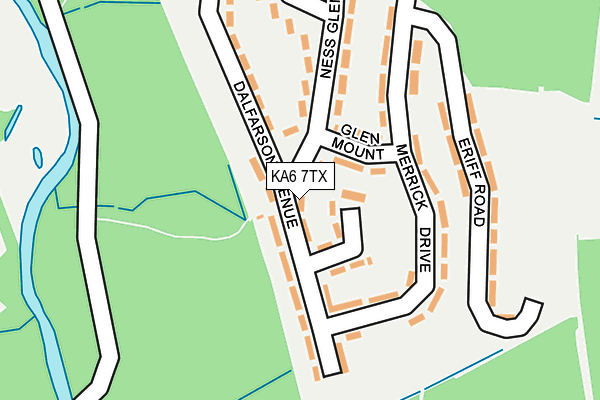 KA6 7TX map - OS OpenMap – Local (Ordnance Survey)