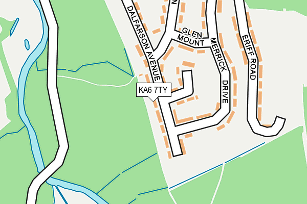 KA6 7TY map - OS OpenMap – Local (Ordnance Survey)