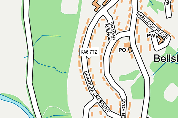 KA6 7TZ map - OS OpenMap – Local (Ordnance Survey)