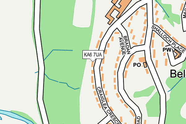 KA6 7UA map - OS OpenMap – Local (Ordnance Survey)