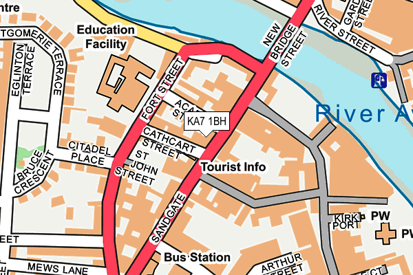 KA7 1BH map - OS OpenMap – Local (Ordnance Survey)