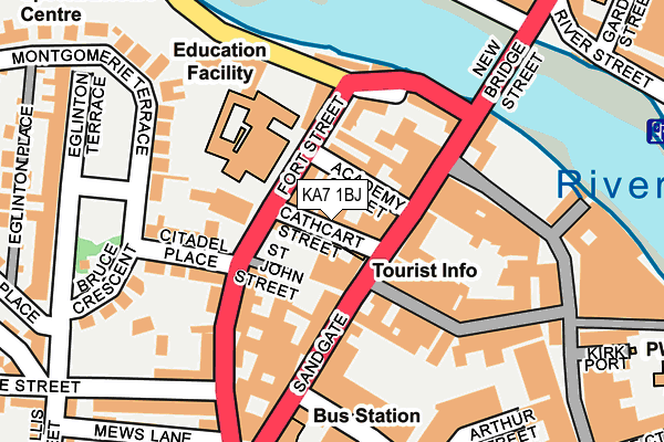 KA7 1BJ map - OS OpenMap – Local (Ordnance Survey)