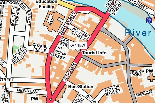 KA7 1BW map - OS OpenMap – Local (Ordnance Survey)