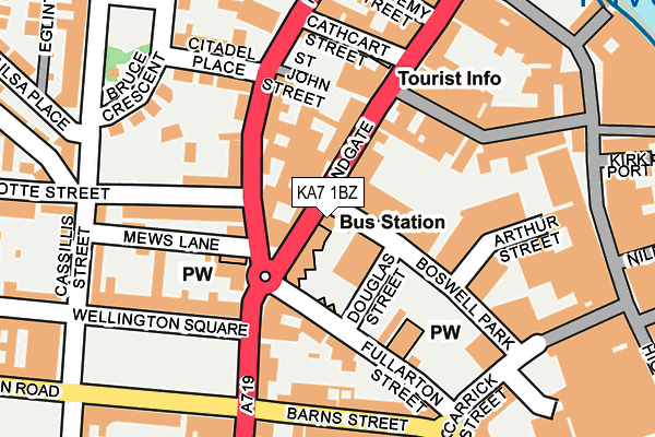 KA7 1BZ map - OS OpenMap – Local (Ordnance Survey)