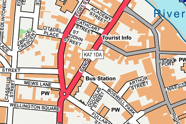 KA7 1DA map - OS OpenMap – Local (Ordnance Survey)