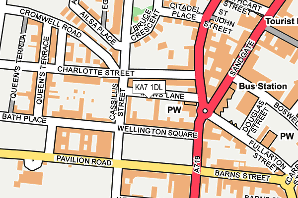 KA7 1DL map - OS OpenMap – Local (Ordnance Survey)