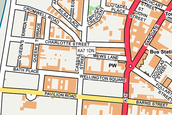 KA7 1DN map - OS OpenMap – Local (Ordnance Survey)