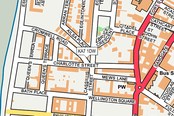 KA7 1DW map - OS OpenMap – Local (Ordnance Survey)