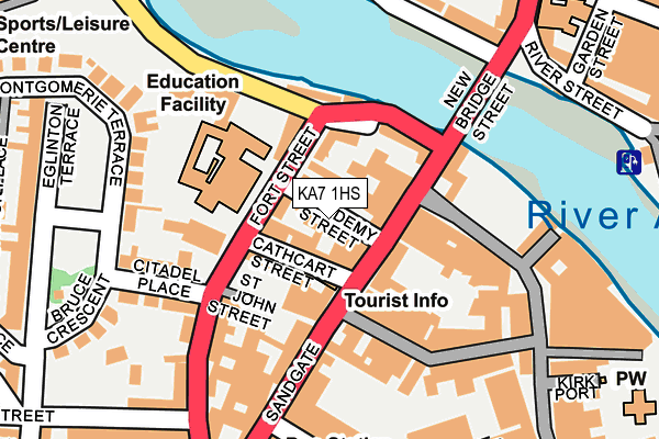 KA7 1HS map - OS OpenMap – Local (Ordnance Survey)
