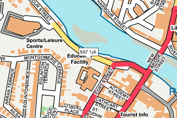 KA7 1JA map - OS OpenMap – Local (Ordnance Survey)