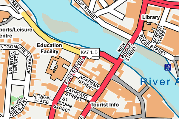 KA7 1JD map - OS OpenMap – Local (Ordnance Survey)