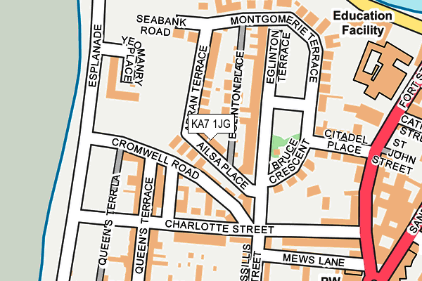 KA7 1JG map - OS OpenMap – Local (Ordnance Survey)