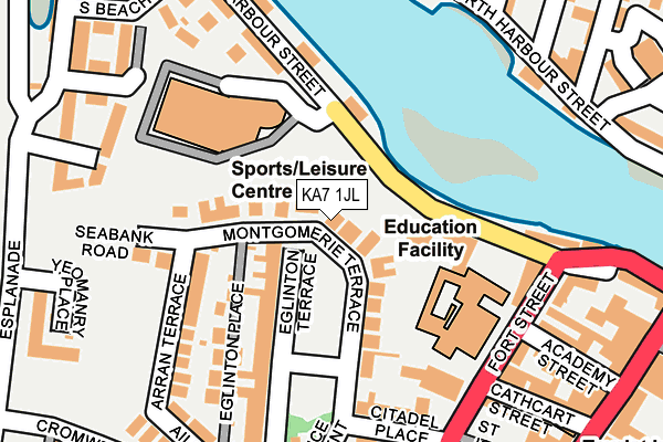 KA7 1JL map - OS OpenMap – Local (Ordnance Survey)