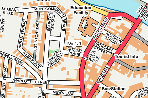 KA7 1JN map - OS OpenMap – Local (Ordnance Survey)