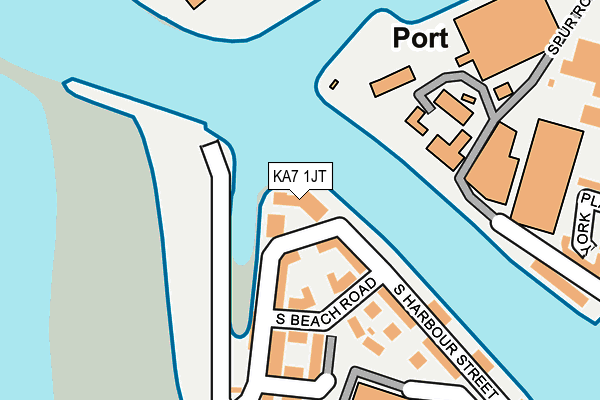 KA7 1JT map - OS OpenMap – Local (Ordnance Survey)
