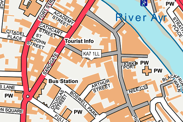 KA7 1LL map - OS OpenMap – Local (Ordnance Survey)
