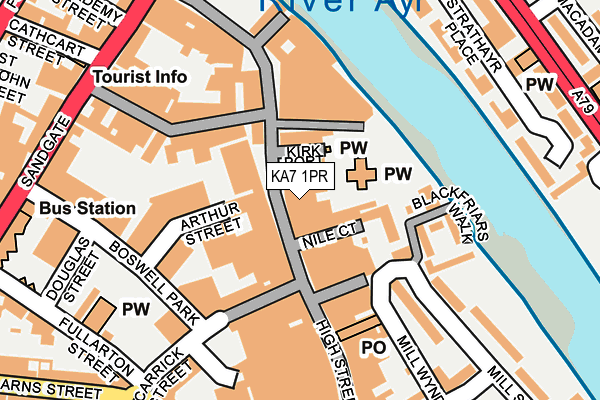 KA7 1PR map - OS OpenMap – Local (Ordnance Survey)