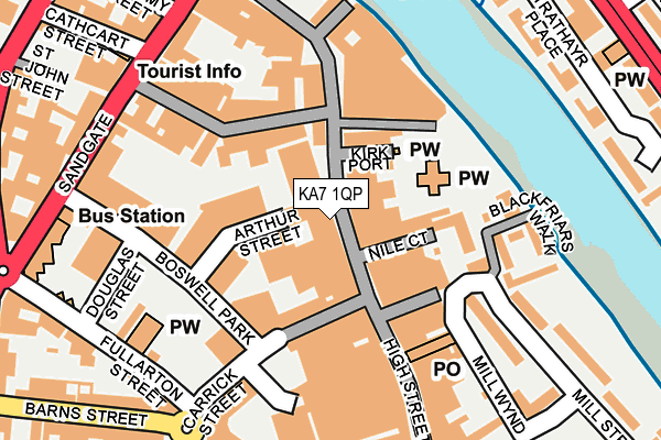KA7 1QP map - OS OpenMap – Local (Ordnance Survey)