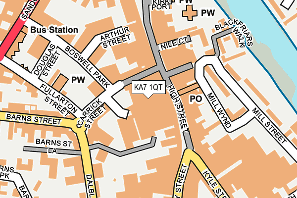 KA7 1QT map - OS OpenMap – Local (Ordnance Survey)