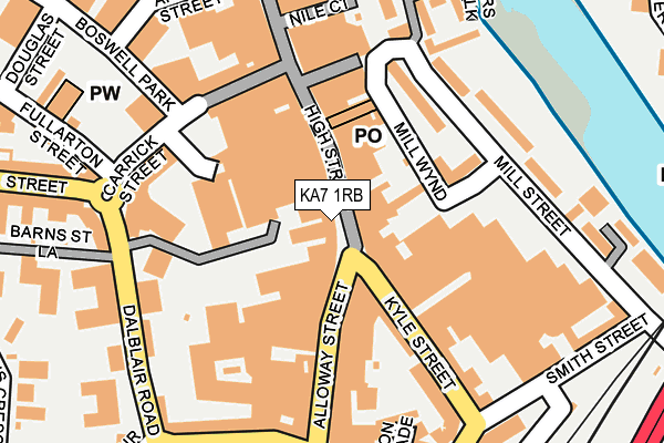 KA7 1RB map - OS OpenMap – Local (Ordnance Survey)