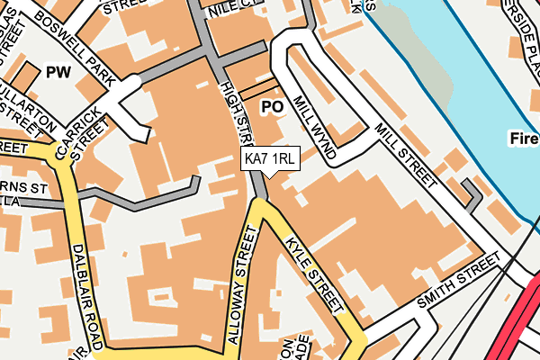 KA7 1RL map - OS OpenMap – Local (Ordnance Survey)